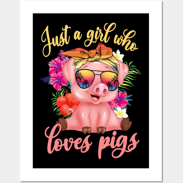 Cute Baby Pig Gift Idea for Girls and Women Wall Art by webster